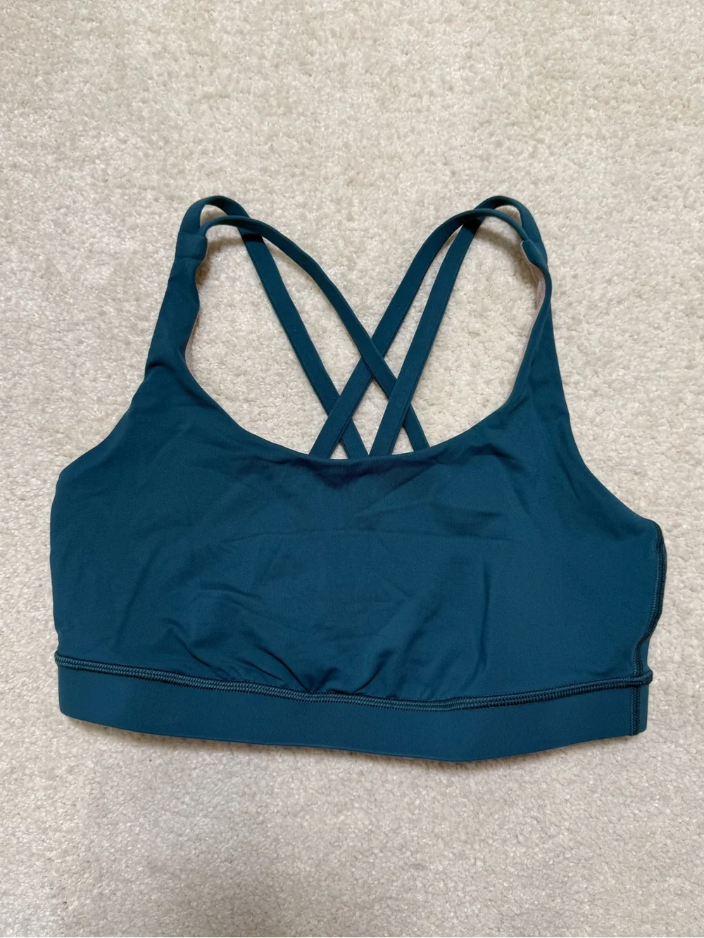 Lululemon Energy Sports Bra *Medium Support, B–D Cups Teal Dark Blue Size 8